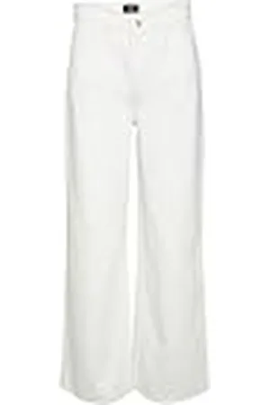 VERO MODA Dames VMKATHY SHR Wide CLR jeans, sneeuwwit, 25/32, , 25W x 32L