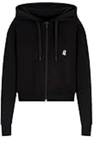 Armani Exchange Icon project voor dames, klein logo borduurwerk, cropped fit sweatshirt, , XS