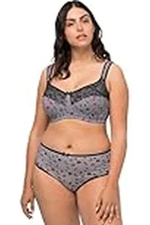 Ulla Popken Dames, grote maten, reliëfbeha, houndstooth, , 100C