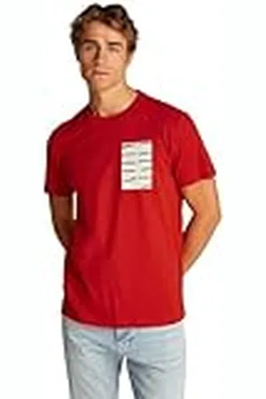 Calvin Klein CK JEANS Heren SERIF BOX GRAPHIC TEE J30J327474, Rood (Deep Magma), L, , L