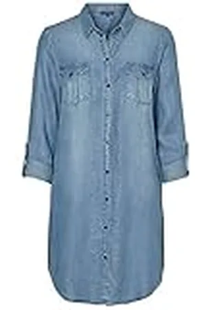 VERO MODA VMSILLA Korte jeansjurk voor dames, blauw (light blue denim), XS