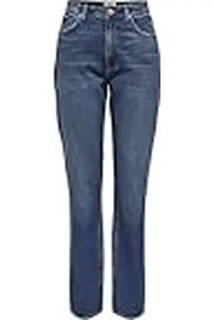 ONLY ONLJACI Straight-Fit Jeans voor dames, middelhoge taille, recht gesneden jeans, , 32W / 32L