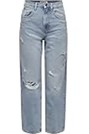ONLY Dames straight-fit jeans ONLDEAN EX HW STR L ANK DNM FG284, , 26W x 32L