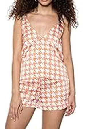 Ivyrevel Dames D Ring Schouder Top Tank, Veelkleurig (Oranje Pepita Print 341), 30 NL (Fabrikant maat: 32)