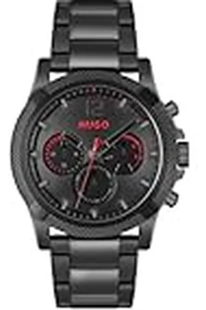 HUGO BOSS Analoog multifunctioneel kwartshorloge voor mannen #IMPRESS met roestvrijstalen armband, , Modern