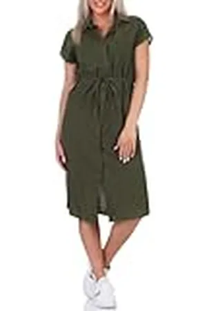 ONLY Dames Onltizana Neri Cotton S/S Dress WVN Noos midi-jurk, , S
