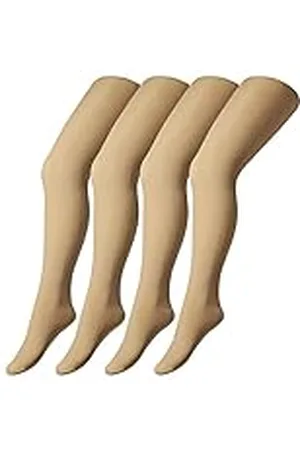 Camano Unisex kinderen online kinderen fine tights 40 den 4-pack sokken, albaster, 98/116