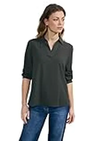 CECIL Dames Seersucker Ruffle Blouse, , L
