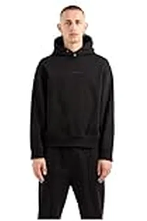 Armani Exchange Heren Small Front and Back Cotton French Terry Hooded Sweatshirt, , L