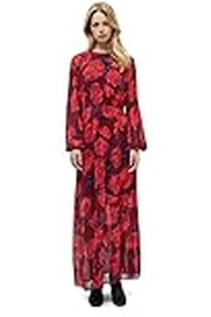 Minus Vistia jurk voor dames, pastelrode rozenprint, 8