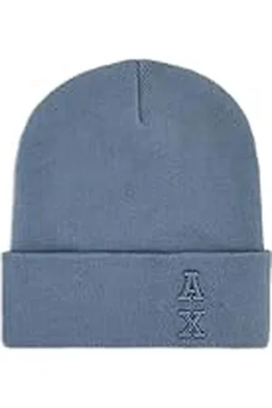 Armani Exchange Heren The Grid, duurzaam, geborduurd logo, beanie muts, , Eén maat