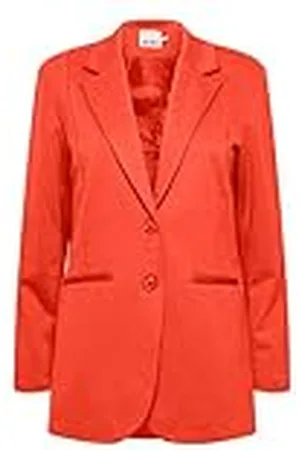 Ichi IHKATE SUS oversized BL damesblazer, lange blazer met knopen, stretch en reverskraag, , L