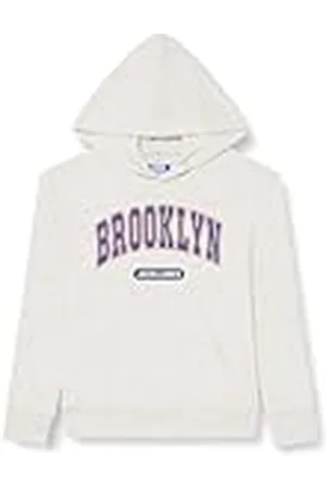 JACK&JONES JUNIOR JJEBRADLEY Varsity Back SW.Hood LN JNR Capuchontrui, Wit Melange, 164 voor kinderen, , 164