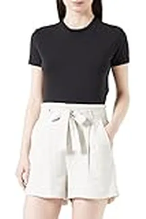 ONLY Women ONLCARO PB Belt Linen Blend PNT Shorts, Silver Lining, XS, , XS