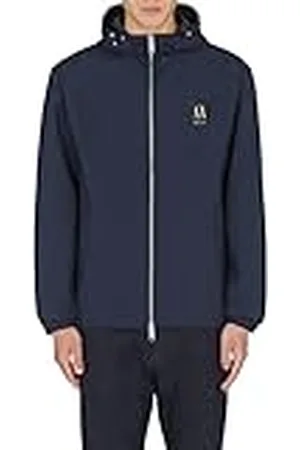 Armani Exchange Unisex duurzaam gerecycled nylon jack, marineblauw, medium, , M