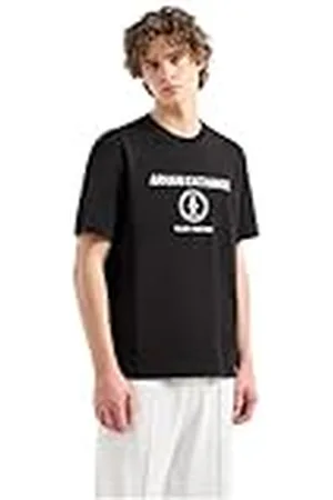 Armani Exchange Heren Stacked Ax Logo met Circle Regular Fit Tee T-shirt, , M