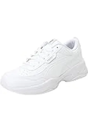 PUMA Women Cilia Mode Sneakers, White- Silver, 42.5 EU