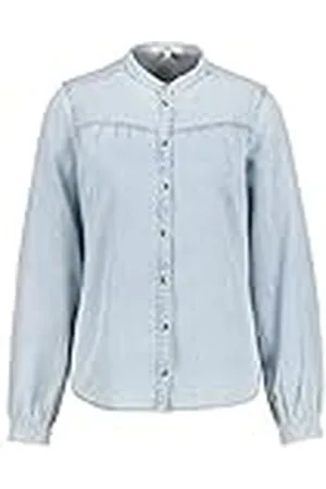 Garcia Damesshirt met lange mouwen, kleur: Morning Blue, maat XS, , XS