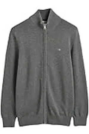 GANT Casual gebreide cardigan met ritssluiting voor heren, , XXL