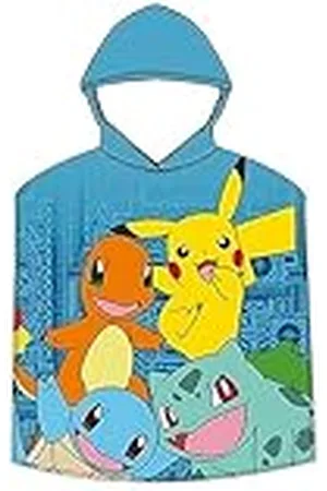 Safta FACTORY CR Unisex Kids 2023POK017 Pokemon-Microfiber Poncho, Zwembadhanddoek, Kinderprint, 50x100, Veelkleurig, único
