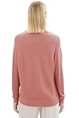 TOM TAILOR Basic gebreide trui met V-hals voor dames, , L