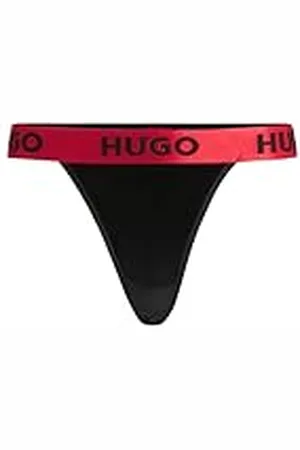 HUGO BOSS String S. Velvet Tanga, Black2, XS voor dames, ., XS