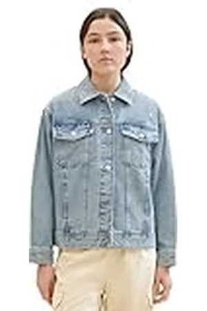 TOM TAILOR Dames 1041154 jeansjack, 10122-Destroyed Light Stone Blue Denim, S, , S