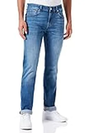 7 for all Mankind Heren Slim Stretch Tek Jeans, Mid Blue, Regular