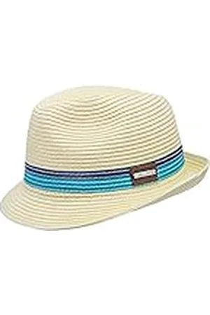 Chillouts Fort Myers Panama-hoed voor heren, 33 Crème/Blauw, XL