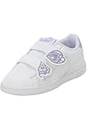 PUMA Smash V2 BFLY V PS sneakers, wit-vivid violet zilver, 35, White Vivid Violet Silver, 35 EU