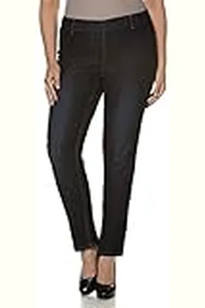 Ulla Popken Grote maten voor dames, grote maten, jeggings, broek, jeanslegging, slim fit, skinny band, elastiek rondom, stretchcomfort, tot maat 120, , 52