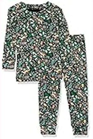 Amazon Unisex Peuters Snug-Fit Katoenen Pyjama Nachtkleding Sets, Zwart Folkloric, 2T