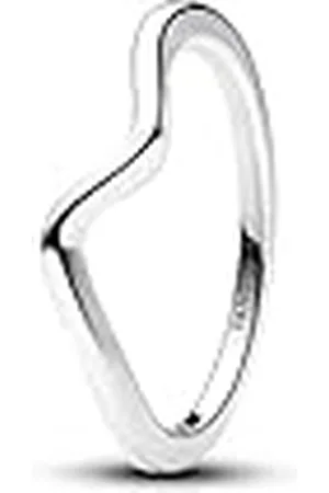 PANDORA Timeless Polierte Welle Ring aus Sterling-Silber, Größe 56, 193095C00-56