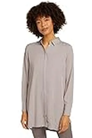 TOM TAILOR Mine to five Dames Lange blouse met verborgen knoopsluiting 1028950, , 36