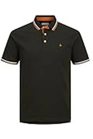 JACK & JONES Mann + Pas Polo Shirt JJEPAULOS Uni Zomer Blouse Kortmouwse Pique Katoen Grote Maat, Colour:Green, Size:6XL