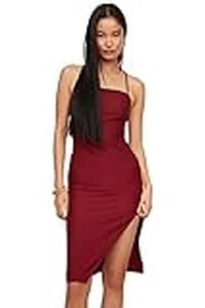 Trendyol Dames Bourgondië Back Detaililed Cocktail Dress, 38
