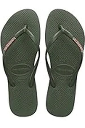 Havaianas Slanke logo-slippers voor dames, veelkleurig groen, 1/2 VK