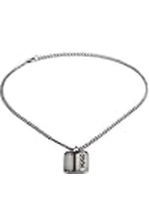 HUGO BOSS Heren E-LOGOTAG-halsketting, Silver41, Onesi