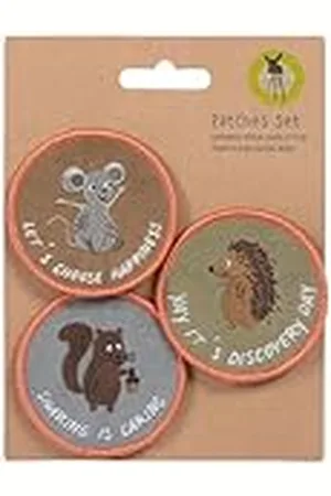 LÄSSIG LÄSSIG Set van 3 hangers en patches, met drukknop, school-patches, , Eén maat, Patches en hangers voor rugzakken en schooltassen