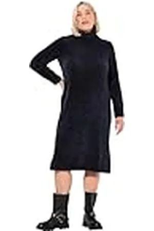 Ulla Popken Chenille coltrui jurk, , 58/60 NL