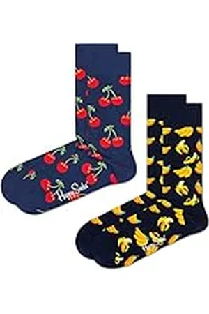 Happy Socks Kleurrijke en Leuke Sokken 2-Pack Classic Cherry Socks Maat 41-46