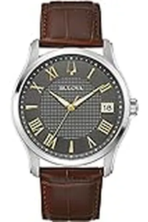 BULOVA Analoog kwartshorloge voor heren met leren armband 96B389, , Riemen.