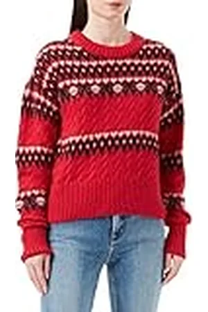 Scotch&Soda Fair Isle Gebreide Cable Pullover voor dames, , XS