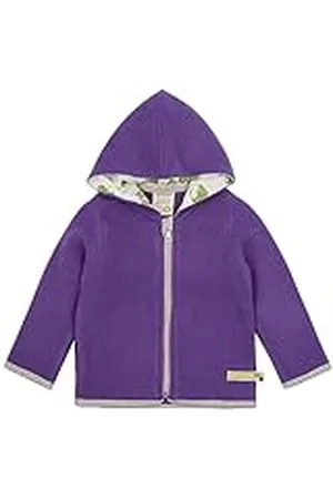 loud + proud Meisjes wollen fleece, GOTS-gecertificeerd fleece jack, violet, 158/164, , 158/164 cm