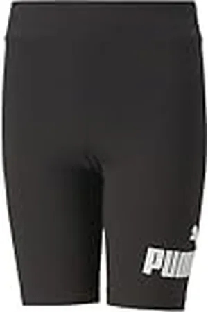 PUMA Ess+ leggings kort met G-logo, zwart, 104 meisjes, - Zwart, 104 cm