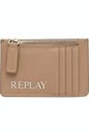 Replay Dames FW5335 reistaccessoire-portemonnee, 1627 Dirty Pale Beige + Black, , L 12 X H 8 CM