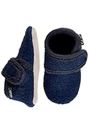 CeLaVi Unisex baby wollen schoen pantoffel, donkerblauw, 17 EU