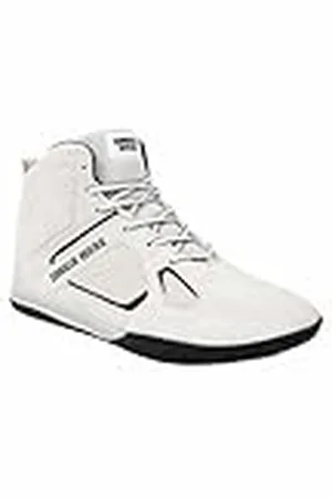 Gorilla Wear Bodybuilding schoenen Troy High Tops - zwart/rood - sport vrije tijd dagelijkse training workout veters met logo comfortabel extra sterke grip voor heren, , 46 EU