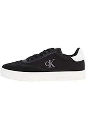 Calvin Klein CK JEANS Heren Classic Cupsole Low Mix MG YM0YM01169 Sneakers, Zwart (Zwart/Helder Wit), 10 UK, , 42.5 EU