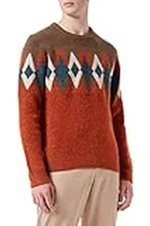Pierre Cardin Heren Knit Crewneck Airwool Intarsia Pullover